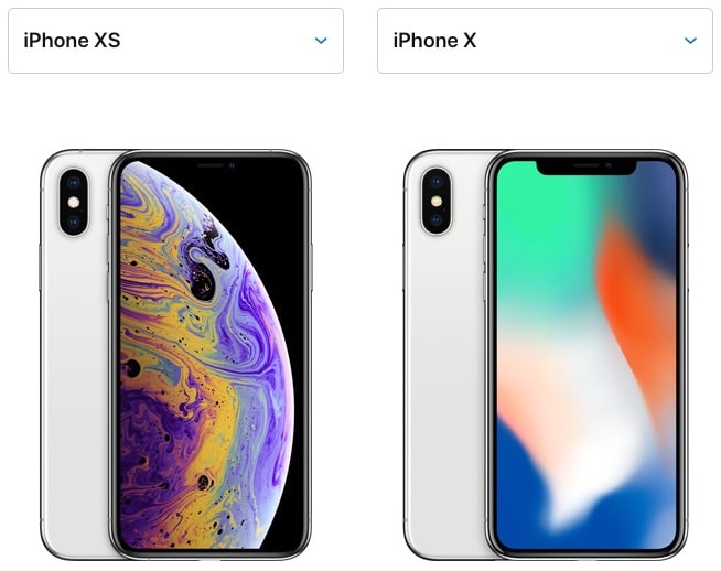 iPhoneXSとiPhoneXのデザインと大きさ比較
